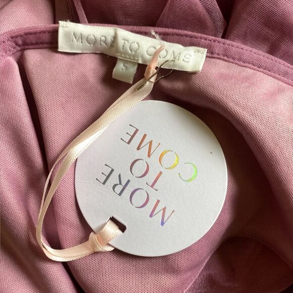 More To Come Payton Ruffle Dress pink mini cut out Y2K Revolve NWT S - Picture 8 of 9